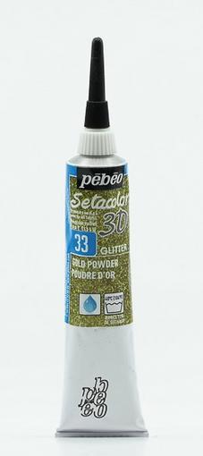 Actual product image Pebeo Setacolor 3D Glitter Effect (Gold powder, 20 ml)
