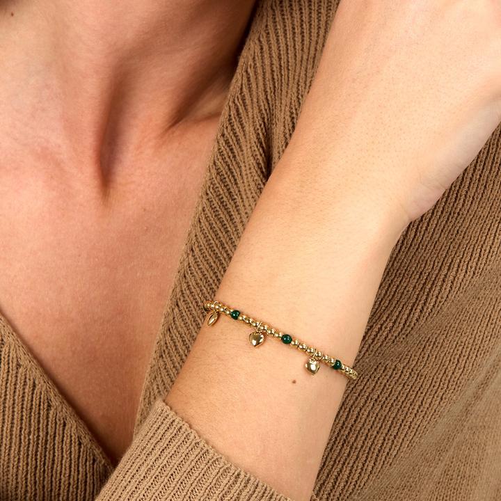 Image du produit Morellato - Decent gold-plated bracelet with green agates Talismans SAIX15 (19 cm, Acier inoxydable)