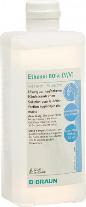 B.Braun Braun Ethanol 80% Glycerin 1% Ovalflasche 1000 ml (1000 ml)