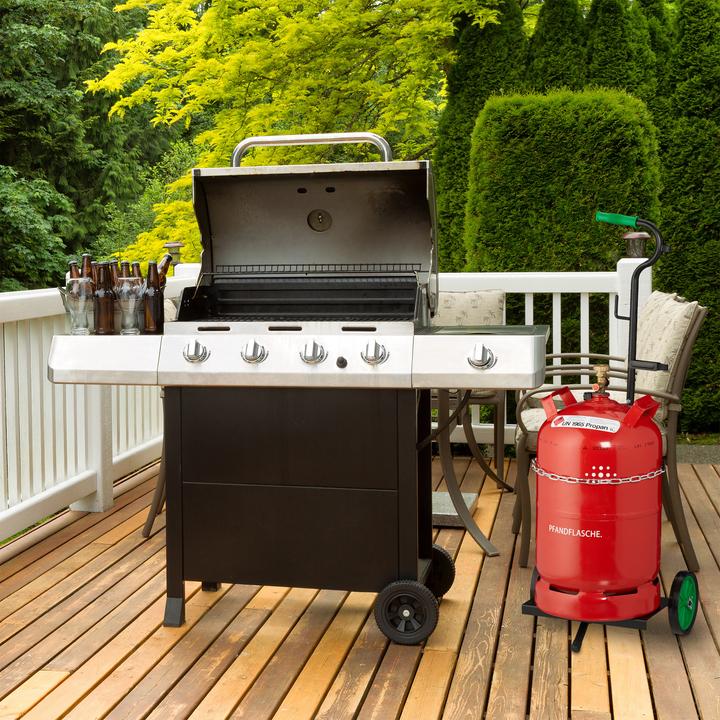 Actual product image Relaxdays Gas Bottle Trolley, Steel (25 kg)