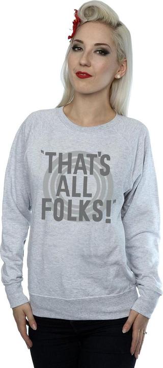 Produktbild Looney Tunes That's All Folks Text Sweatshirt (L)