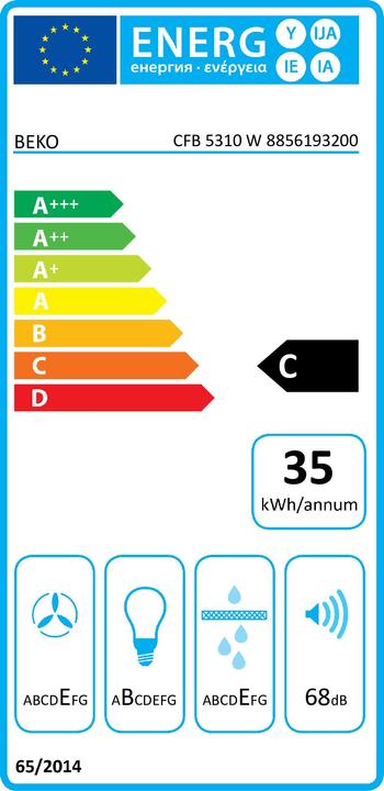 Etichetta energetica Beko CFB 5310 W (Cappuccio)