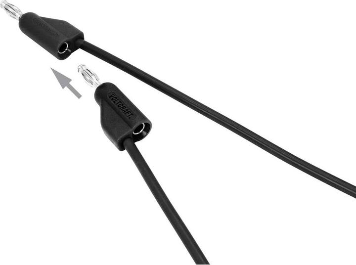 Actual product image Voltcraft Highly flexible test leads SET 0.5 m 30 V/AC, 60 V/DC 10 A (0.50 m)