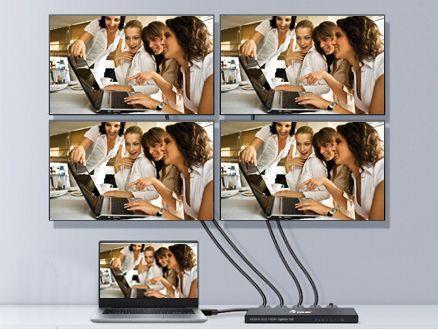 Produktbild equip HDMI Splitter 2.0 4 Port Ultra Slim 4K/60Hz schwarz