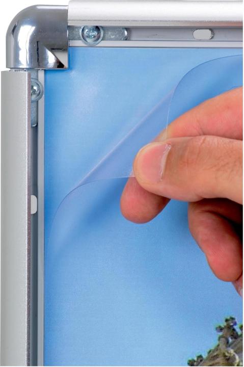 Image du produit Franken Cadre pour poster DIN A3, profilé de cadre 25 mm en aluminium anodisé argenté cadre à clipser (A3)