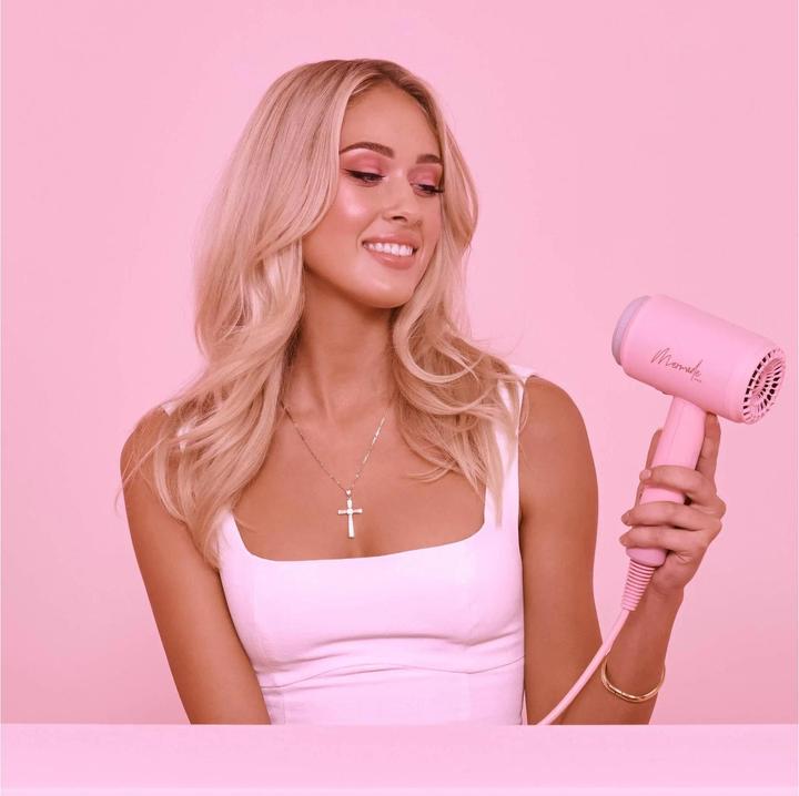 Actual product image Mermade Hair Dryer - pink