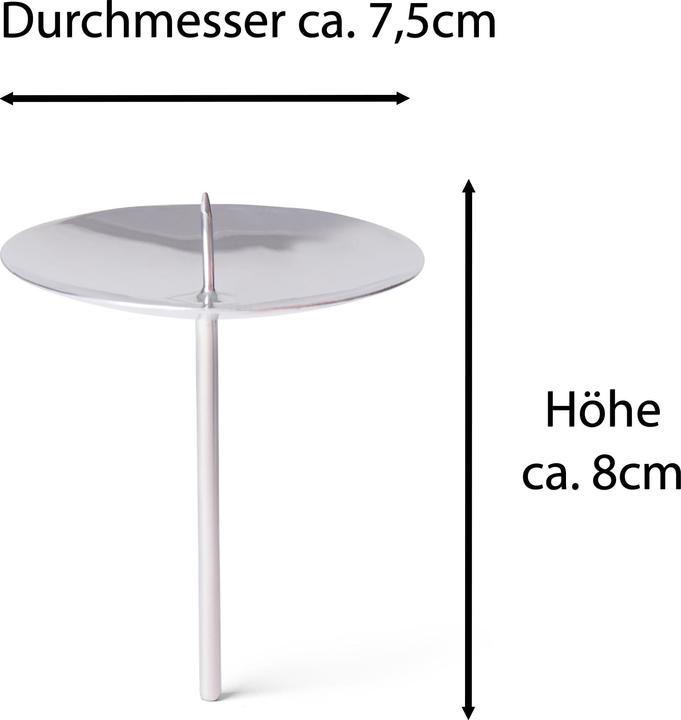Actual product image Novaliv 8x Candle Holder Pillar Candle Advent Wreath 7,5cm SILVER Advent Wreath Advent Candle Holder