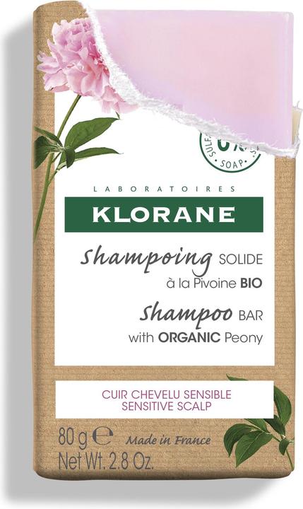 Klorane Beruhigendes festes Shampoo mit BIO-Pfingstrose (77.14 ml, Festes Shampoo)