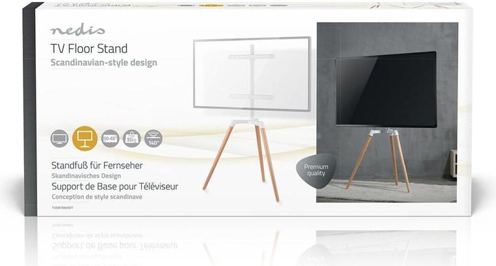 Produktbild Nedis TV Bodenständer 50 - 65 " maximal unterstützes Bildschirmgewicht: 35 kg Scandinavian Design d (65", 35 kg)