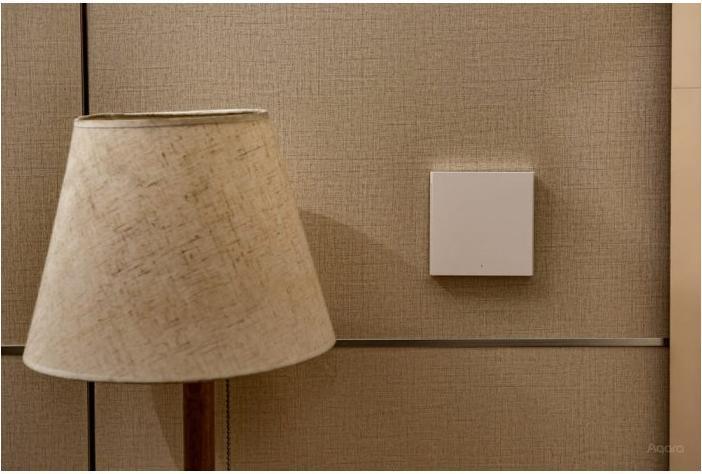 Actual product image Xiaomi Smart Wall Switch H1 White No Neutral, Single Rocker (Zigbee)
