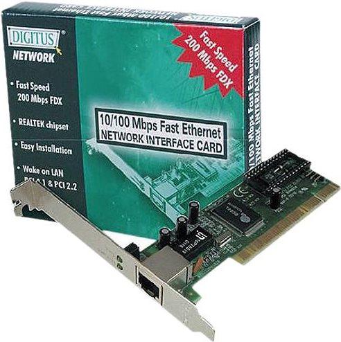 Actual product image Digitus Fast Ethernet PCI Card 10/100Mbit 1xRJ-45 Realtek 8139 (PCI)