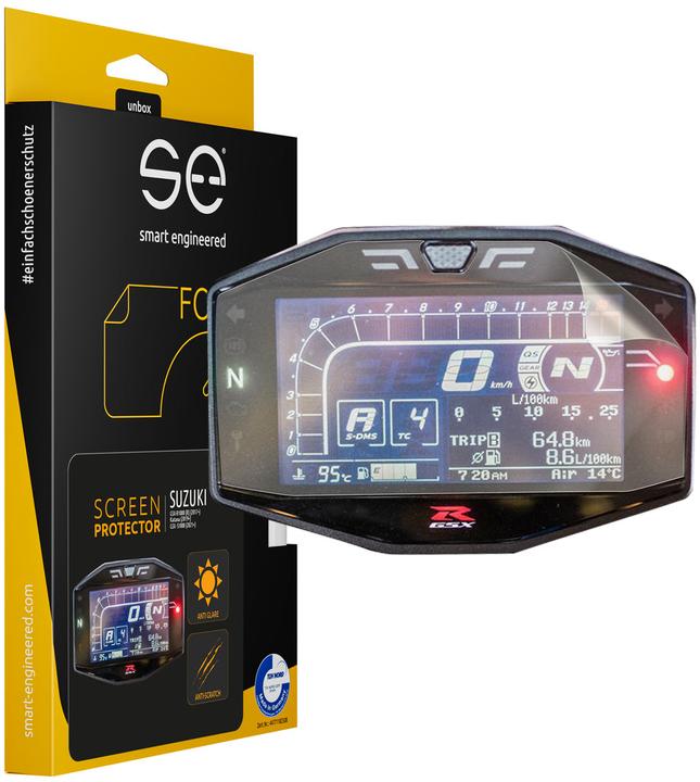 Produktbild Smart Engineered se Entspiegelte 3D Tacho / Cockpit Schutzfolie (VPE 2) für Suzuki