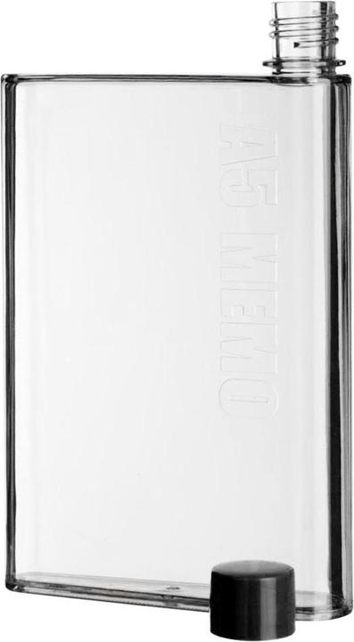Actual product image JTI Flat water bottle, A5 Memo - Transparent (0.42 l)