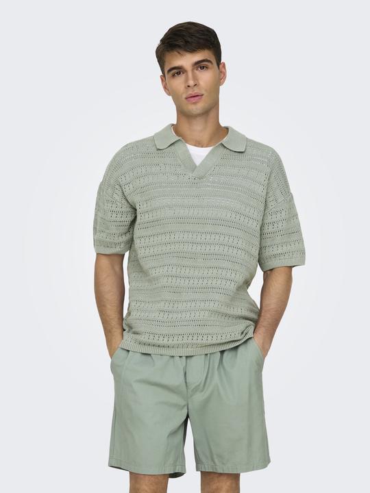 Actual product image Only & Sons ONSGRAYSON Gestricktes Polo-Hemd Polo (L)