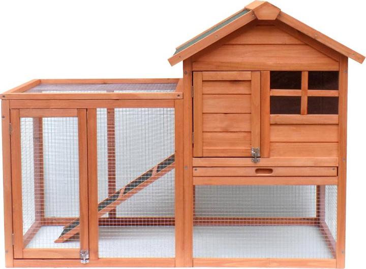 Produktbild Wiltec Hasenstall 1220x630x920mm Freilaufgehege Kaninchenkäfig Kleintierstall