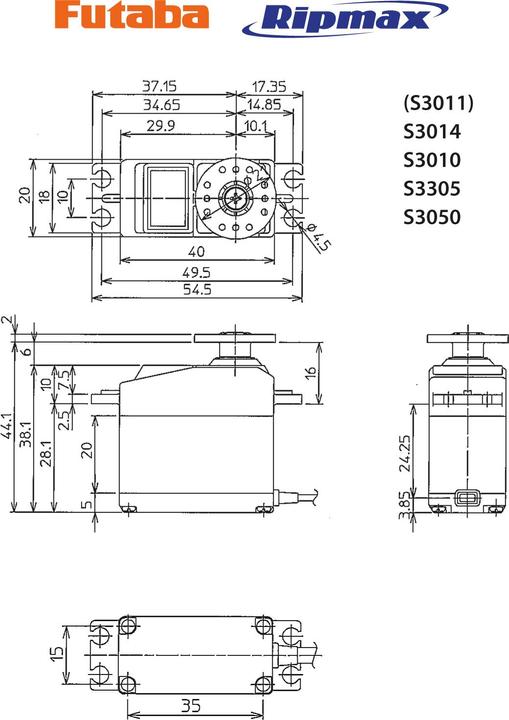 Immagine prodotto Futaba Servo S3070HV digitale, HV, SBus-I