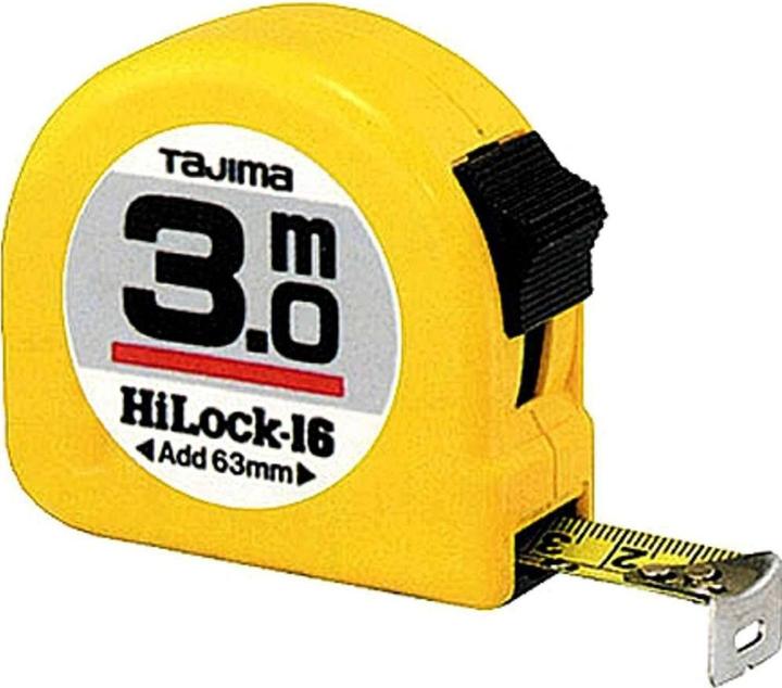 Actual product image Tajima Rollmeter HI-LOCK 16 yellow