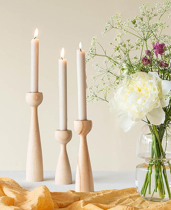 Image du produit Halbach Chandeliers, bougeoirs en bois naturel