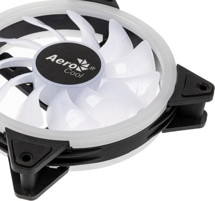 Produktbild AeroCool DUO12PRO Kit 3xLüfter 12cm ARGB LED Dual Ring Antivibration 6 Pins Schwarz (120 mm, 3 x)