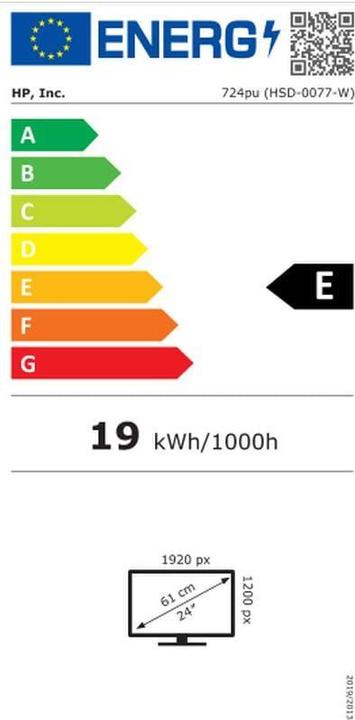 Energie-Label HP 724pu Docking Display (1920 x 1200 Pixel, 24")