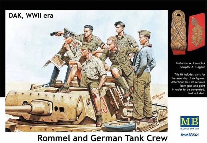 Actual product image Master Box Rommel & German tank crew, DAK, WWII era