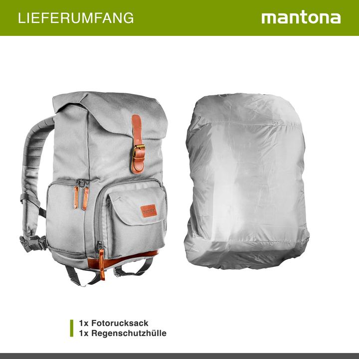 Actual product image mantona Luis junior retro photo backpack (Photo backpack, 14 l)