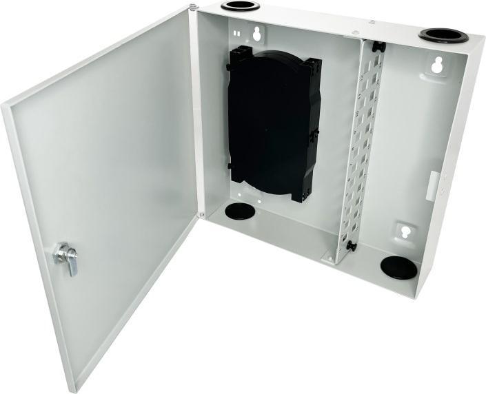Produktbild Alantec Wandmontierter Glasfaser-Verteilerschrank (24 x SC Simplex) mit Schloss (Koffer im Lieferumfang enth (S/UTP, 0.05 m)