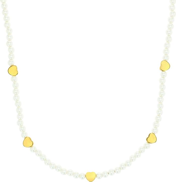 Image du produit Amor Halsschmuck für Damen, Edelstahl, Glasperle | Herz (Acier inoxydable)