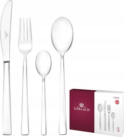 Immagine prodotto Gerlach G01-0030P-ZEST-68PU-S1S1-01 Set di posate Onda, 68 pezzi, acciaio 18/10 (68 Pezzo/i, Set di posate)
