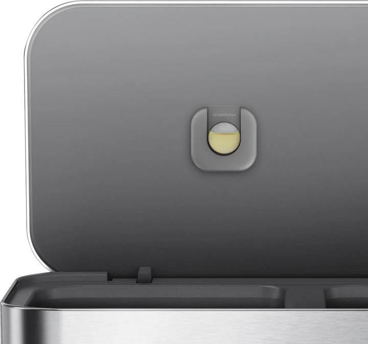Image du produit Simplehuman Poubelle double 58 l, argent brossé (58 l)