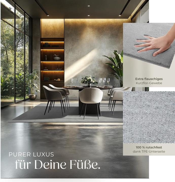 Actual product image tectake Short pile carpet Soft Zone (200 x 290 cm)
