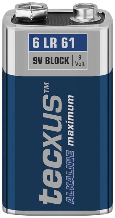 Produktbild Tecxus 9 Volt-Block - Batterie 9V - Alkalisch (1 Stk., 9V Block, 550 mAh)