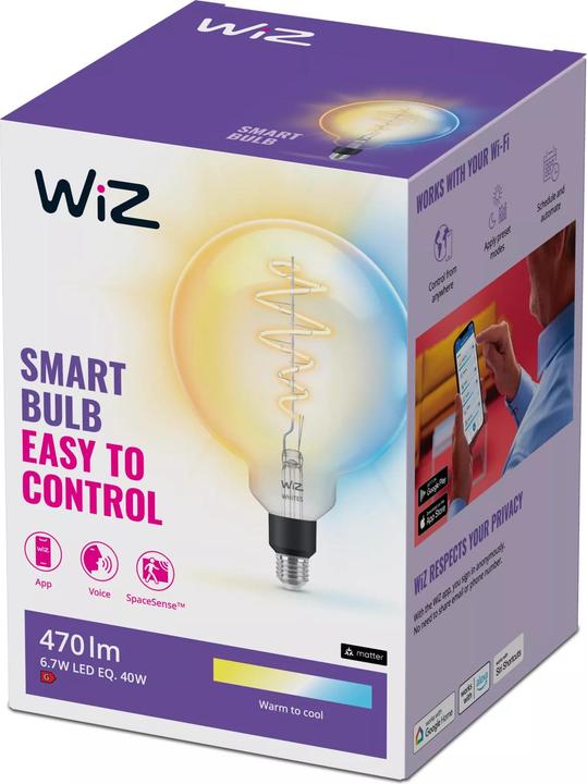 Image du produit WiZ Blanc (E27, 6.50 W, 470 lm, 1 x, E)