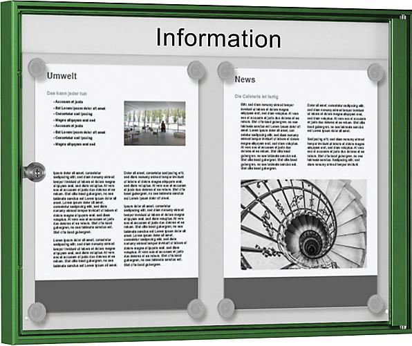 Actual product image kaiserkraft Display case for indoor (Magnet board, 50 x 38 cm)