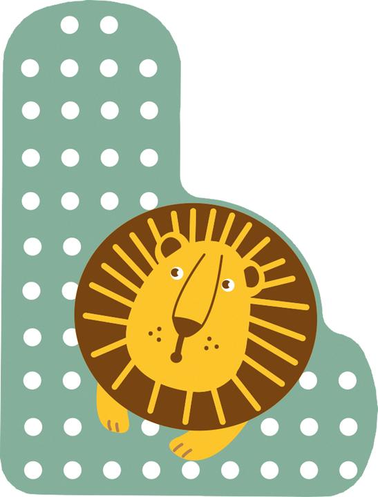 Actual product image small foot Wooden letter for children's room L