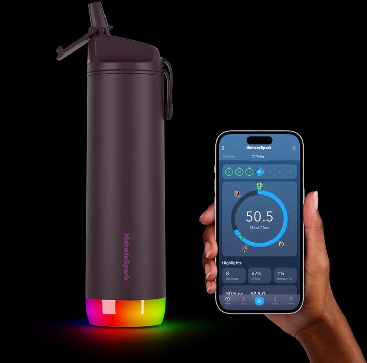 Produktbild HidrateSpark Hidrate Spark Steel 21 oz. Straw Dark Plum - LIMITED EDITION (0.62 l)