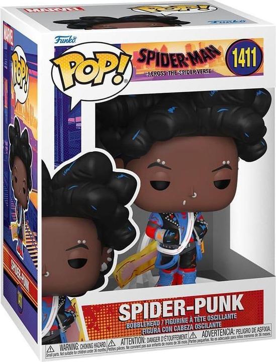 Actual product image Funko Spiderman Across the Spider-Verse POP! vinyl figure Spider-Punk(UN) 9 cm