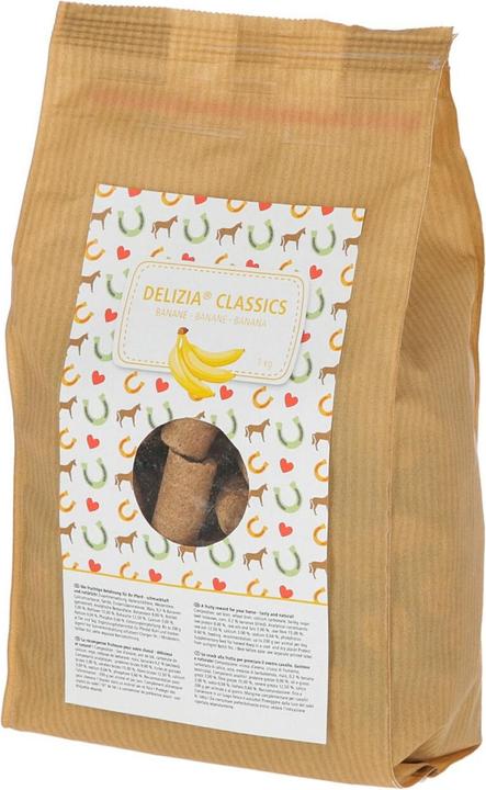 Immagine prodotto Kerbl Delizia Classics Banana - Snack per cavalli - 1 kg (1 x, 1000 g)