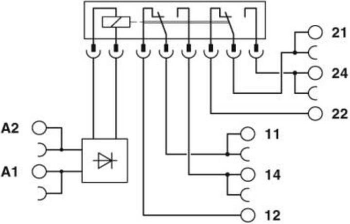 Actual product image Phoenix Contact PLC complete force guided relay with 2CO