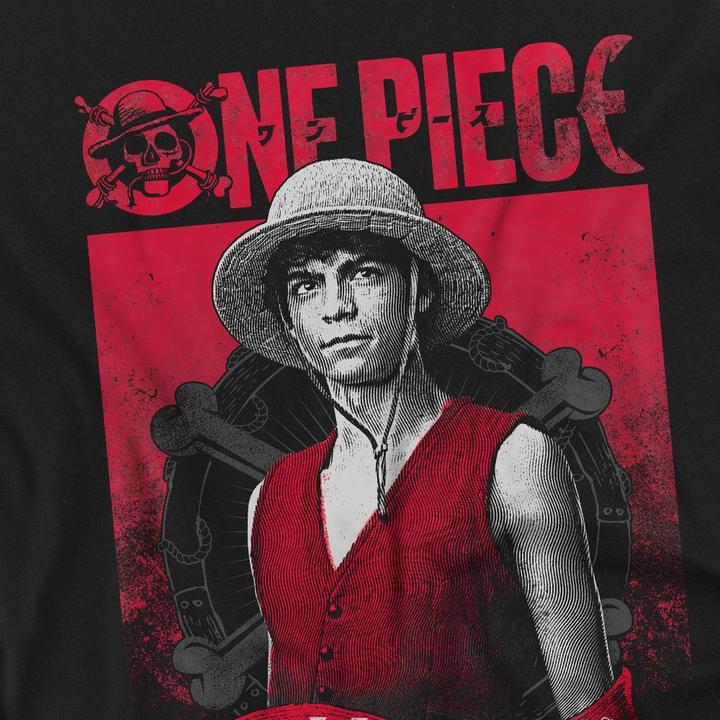 Actual product image One Piece Mens Luffy Etched T-Shirt (XL)
