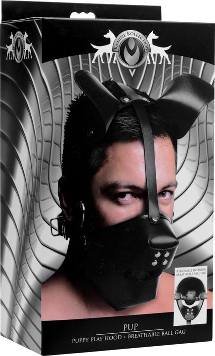 Actual product image Master Series Puppy Play Masker Met Ballgag Zwart