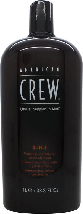 Immagine prodotto American Crew Shampoo, balsamo e lavaggio corpo 3 in 1 1000ml (1000 ml, Shampoo liquido)