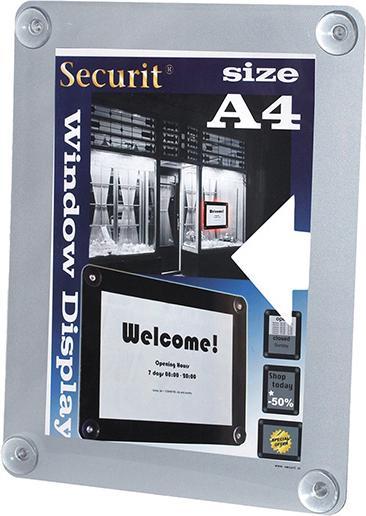 Immagine prodotto Securit Cornice per poster da finestra, DIN A4, grigio