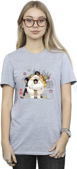 Immagine prodotto Disney Big Hero 6 Baymax Group Hug Maglietta Ampia Donna (M)