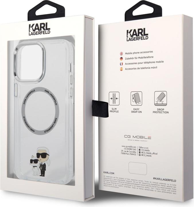 Produktbild Karl Lagerfeld KKLHMP13XHNKCIT iPhone 13 Pro Max 6,7" hardcase transparent Iconic Karl&Choupette Mag (Apple iPhone 13 Pro Max)
