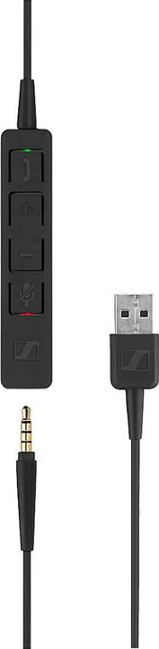 Actual product image Sennheiser Headset SC 135, monaural, with jack plug, flexible arm, various versions. Versions (Cable, USB-A)