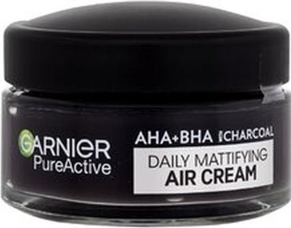 Garnier Pure Active AHA + BHA Charcoal Daily Mattifying Air Cream (50 ml, Tagescreme)