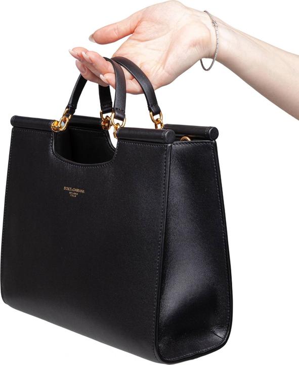 Immagine prodotto Dolce & Gabbana small sicily shopping bag in black leather