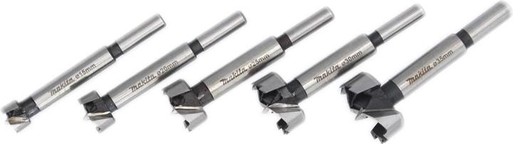 Actual product image Makita Forstner bit set (15 millimetres, 25 millimetres, 30 millimetres, 35 millimetres, 20 mm)