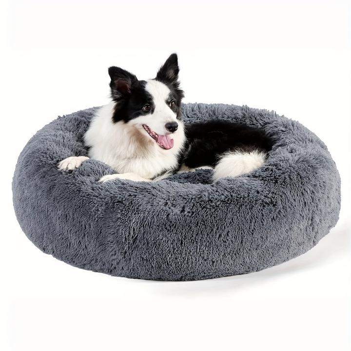 Image du produit Alopini Lit apaisant pour chien et chat, Donut Cuddler Lit rond douillet et chaud (Chien, Chat)